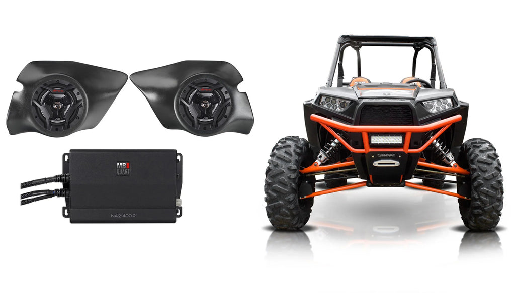 JVC for RZR Polaris Speakers+Pods+2-Ch 6.5" Amp 1000/900S/Turbo 2014-2017