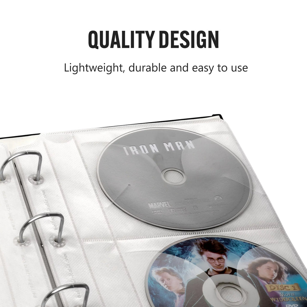 '- Binder CDs, Video Sheets Games Pack - Binder for Acid-Free - Storage Sheets Blu-Rays Holds Insert 6 CD/DVD 48 - Organizer DVDs, Bellagio-Italia & Sheets