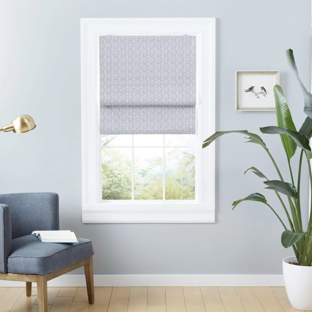 Total Exclusive 34"x64", Dark Grey Blackout Roman Esme Home Shade,