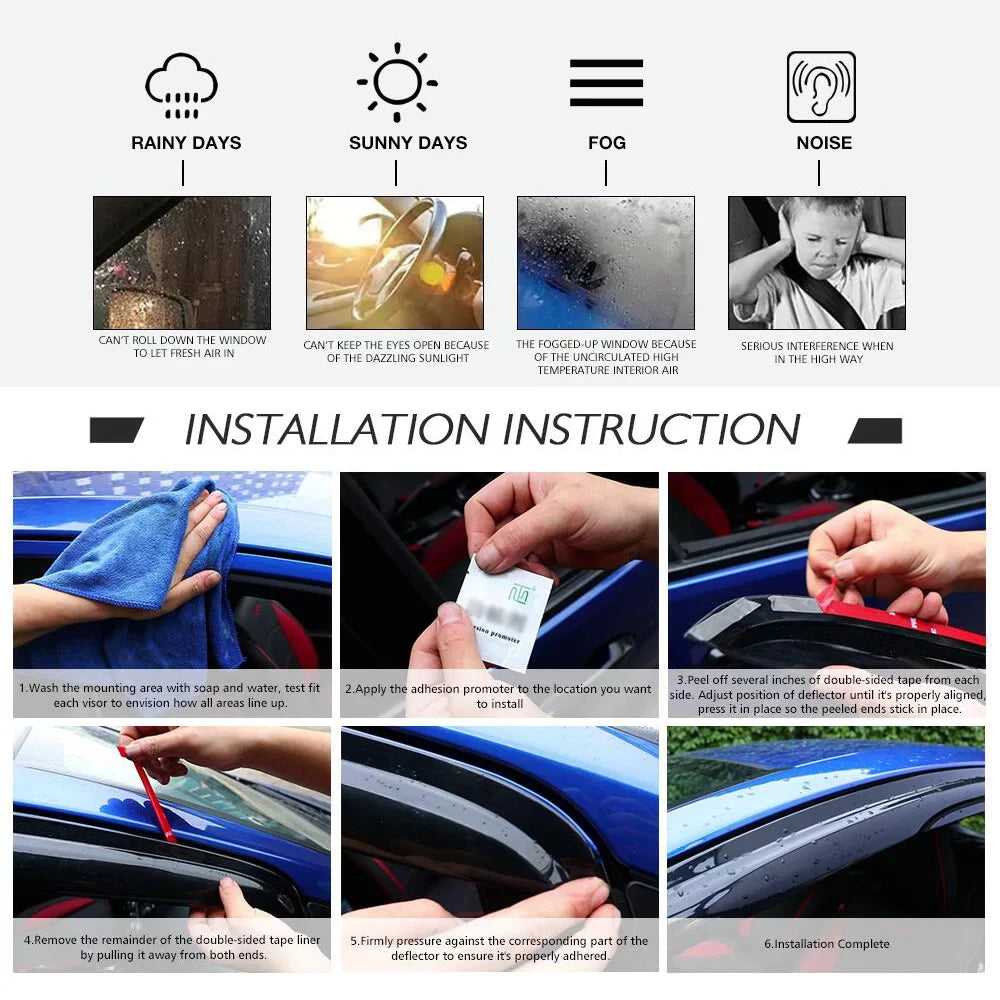 with Motorsports 2017 Window 11-19 2011 Set Acrylic 2015 Vent Rain 2013 Mount Compatible 2014 Visors Ikon 2018 Outside Ford 2012 4Pc Deflector Explorer Guard 2016