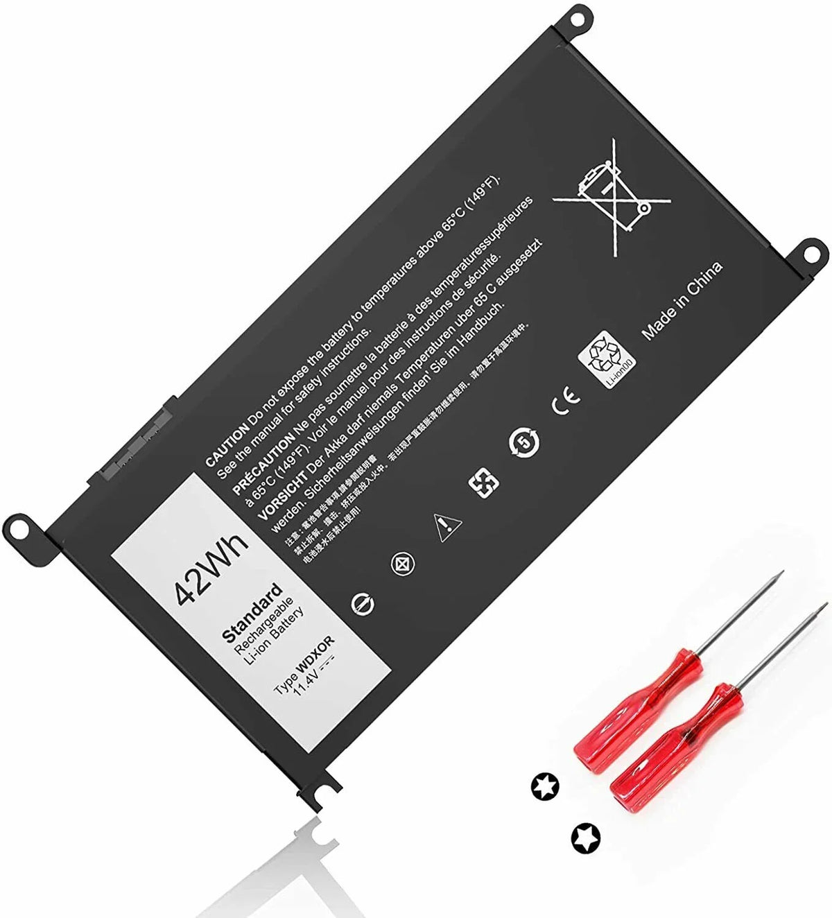 15 7569 Battery P69G 5567 5568 WDXOR 13 DELL For P75F 7368 WDX0R Inspiron 5368