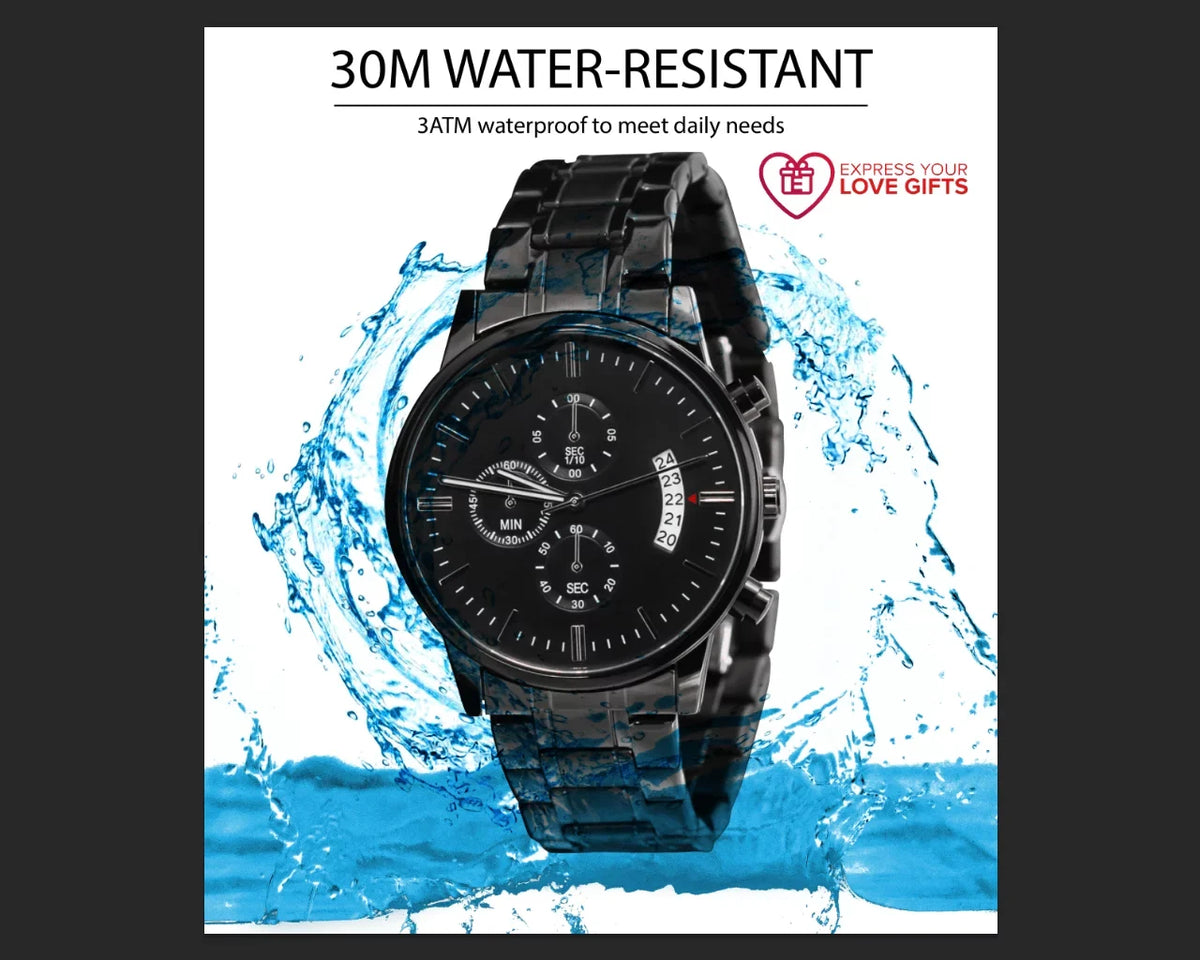 Steel Custom Copper Multifunction Motorcyles W Watch Engraved Stainless Motorcycle 1995 Rider Men's Dial