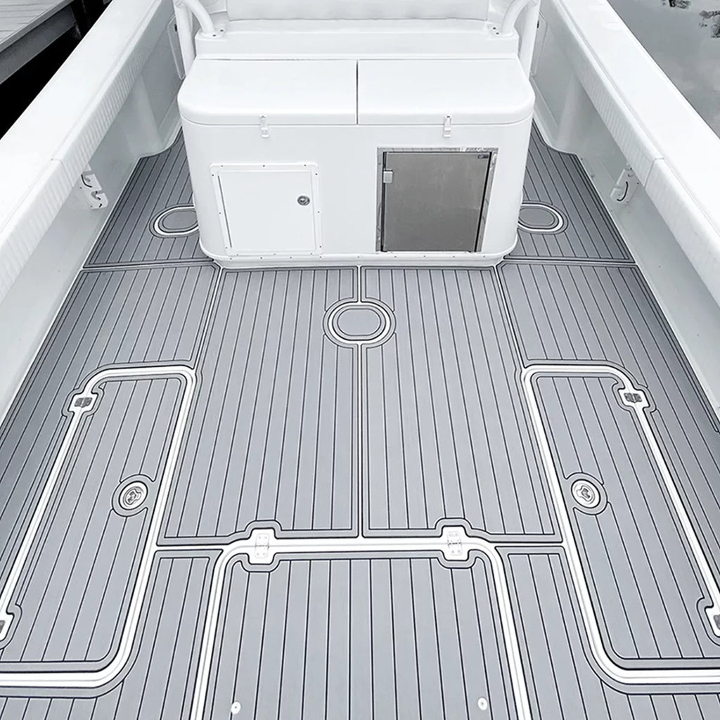 35" Boat Self-Adhesive Teak Non-Skid Mats/Decking Deck Foam Decking Sheet/Carpet Sea for Marine 94"x Faux Flooring RV Fits Pad Boat EVA Yacht HJDECK
