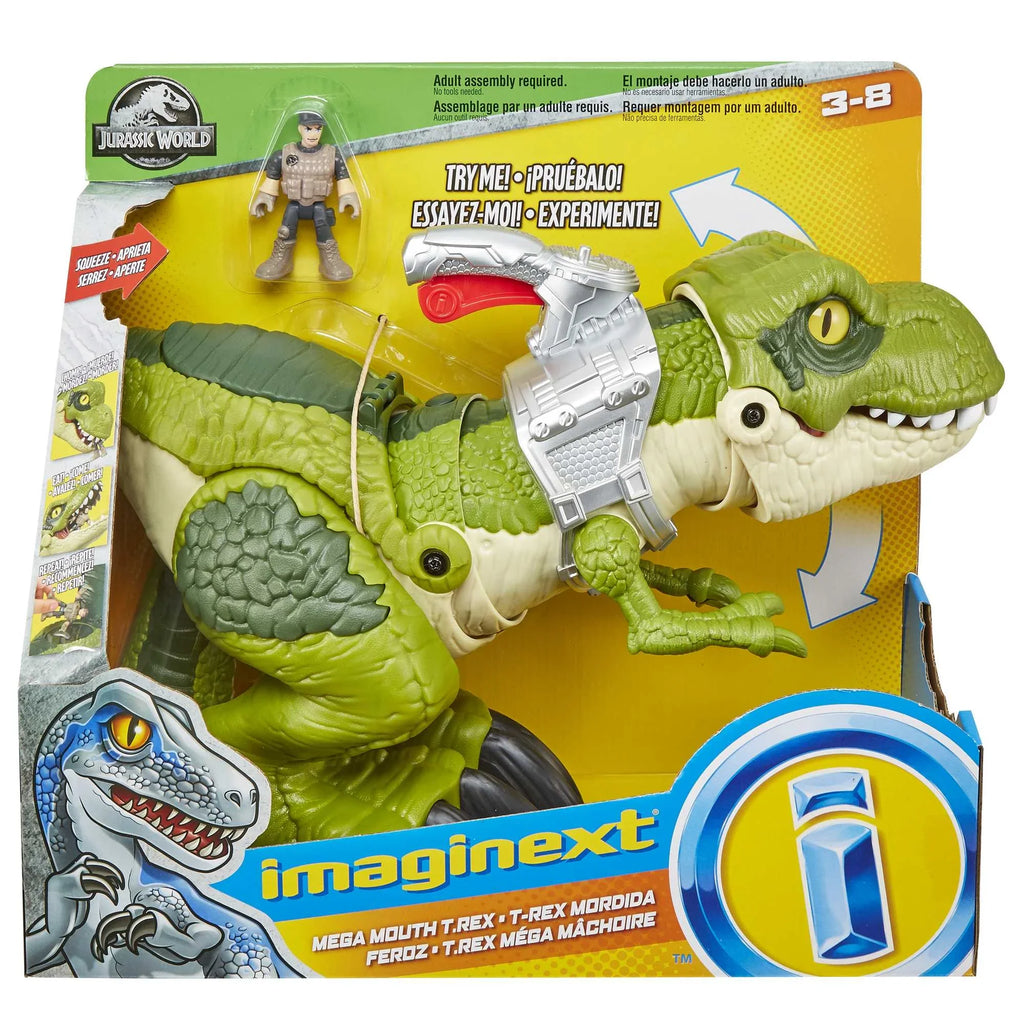 Imaginext T.Rex World Mouth Jurassic Playset Mega Dinosaur