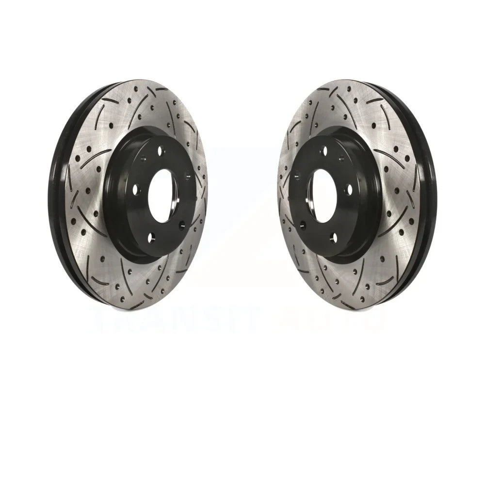 CX-5 Mazda Drilled Front Rotors Pair 6 KD-100086 Disc Slotted Coated Brake For