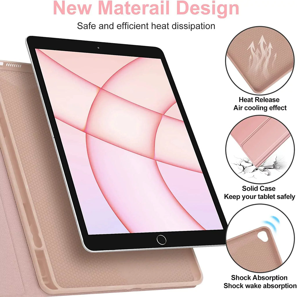 Keyboard Air Apple Kvago Built-in Holder Pencil for Bluetooth Case iPad Keyboard Pink 2022 iPad 5th Gen