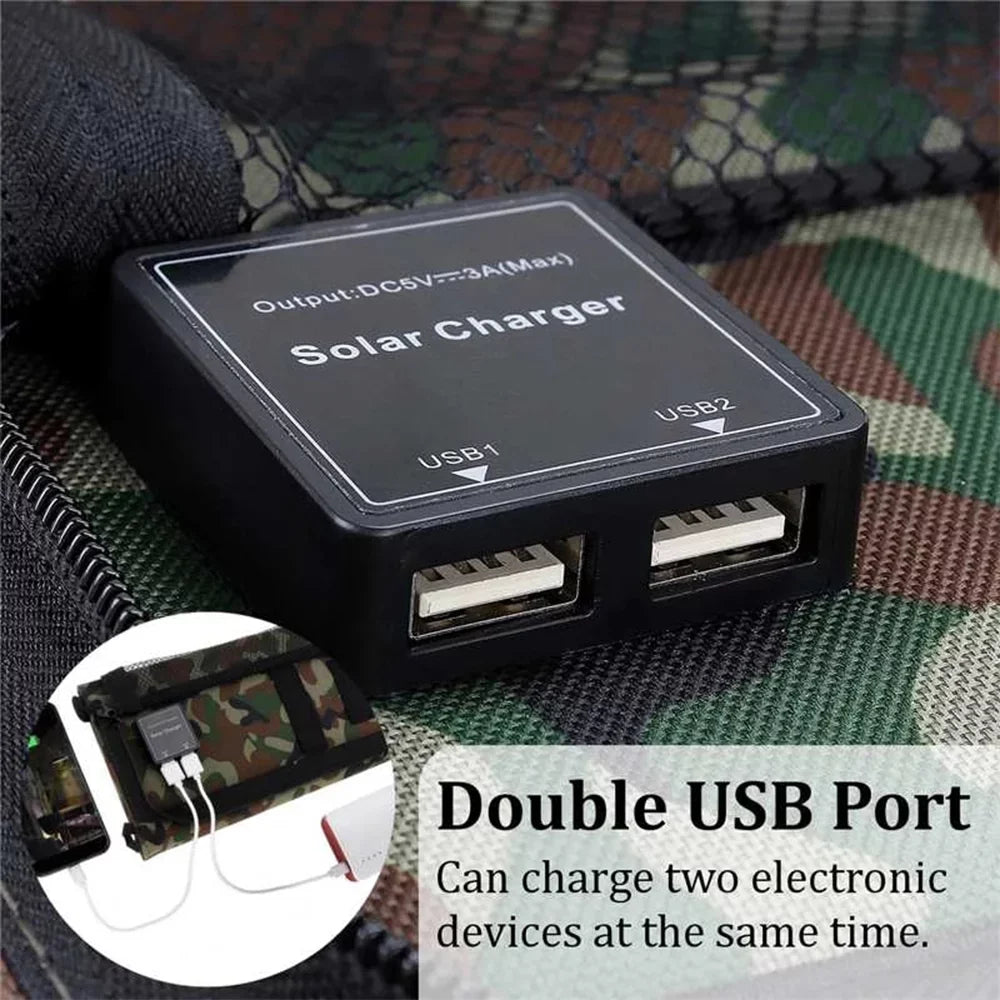 Panel Outdoor Bank Charger Solar Power Paddsun Phone 80W Camping Folding USA Hiking USB