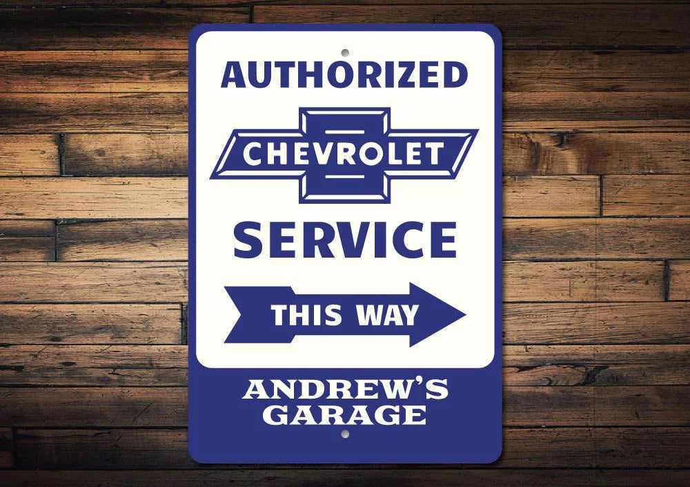 Wall Inches Metal Service - 10x14 Novelty Chevrolet Sign Decor,