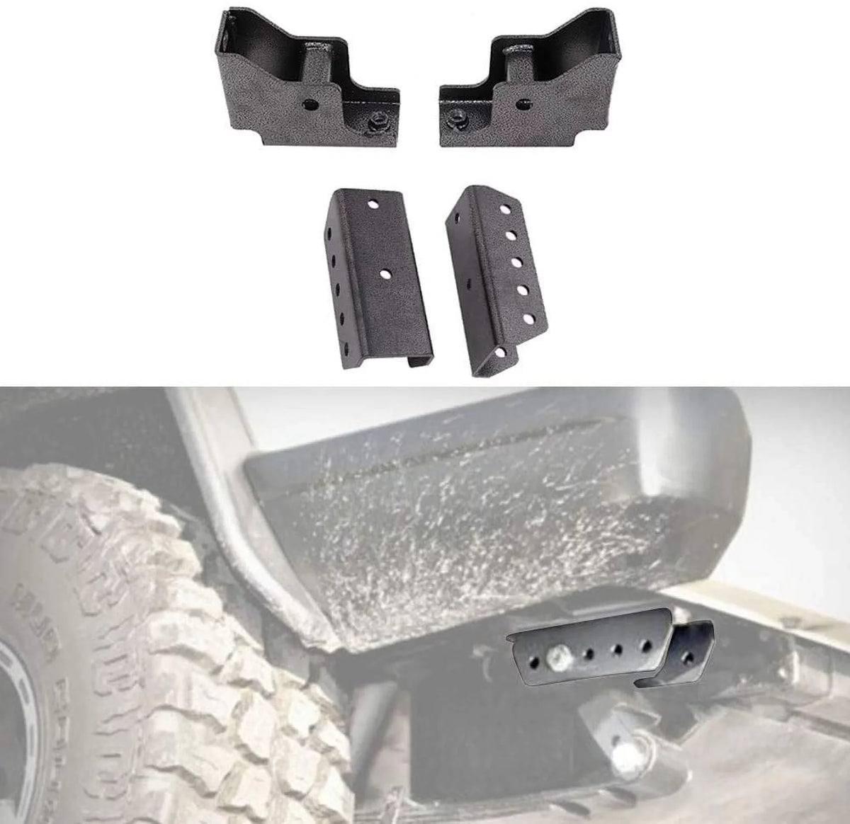 for Jeep Fit XJ 1984-2001 | 1117 Cherokee ELITEWILL 1.5" Relocation Shackle Rear Kit