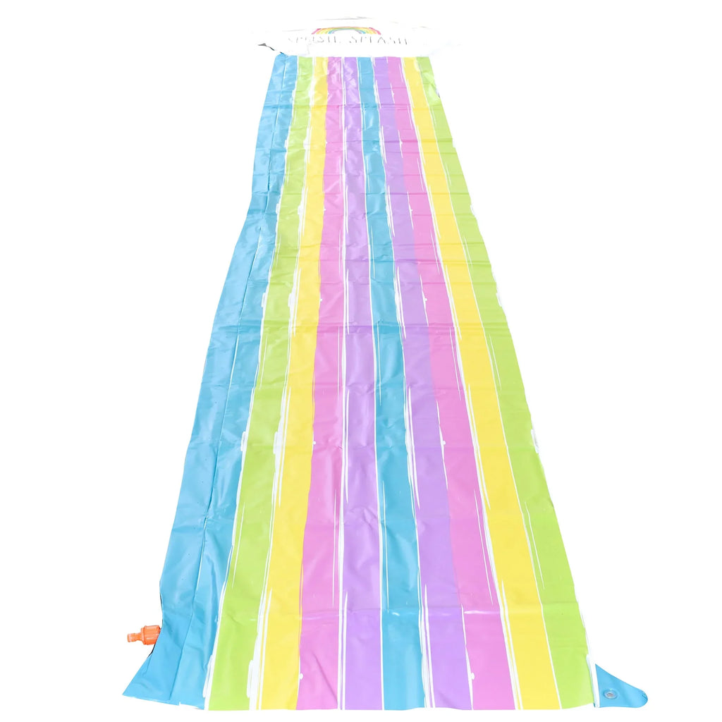 Rae Rainbow Float, CocoNut Splish Water Splash Slide 5+ Slide Mat, -16 Durable Sliding Foot Ride Sprinkler, & Dunn: Age