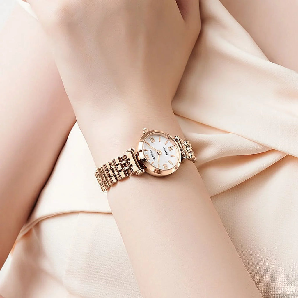 Watches Stylish Watch Gold Steel Female Ladies 2022 Watch reloj Creative for Wrist Desgin Women Quartz Fashion Rose Stainless