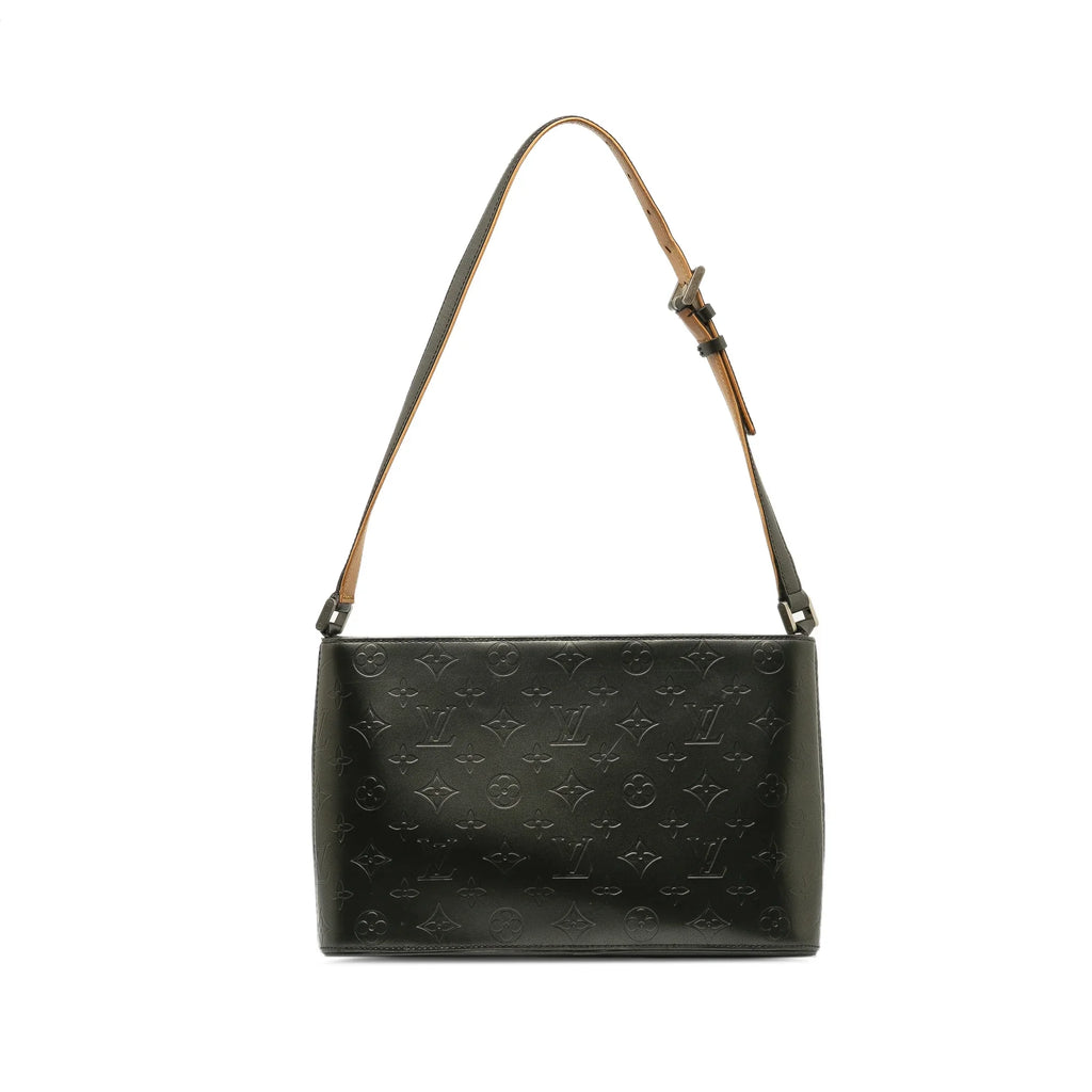 Leather Calf Shoulder (Good) Vuitton Bag Authenticated Monogram Gray Alston Pre-Owned Mat Louis Unisex