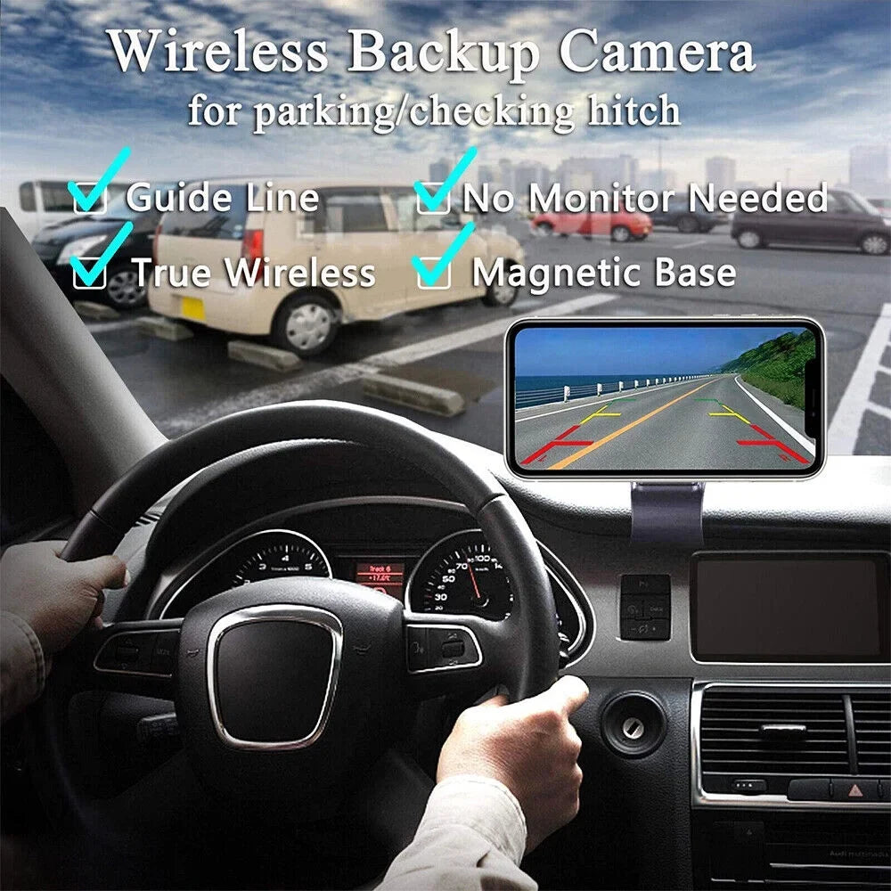 Front/Rear WiFi 9600mAh with Battery View, for Equipped Magnetic Camera, JLLOM Backup Wireless