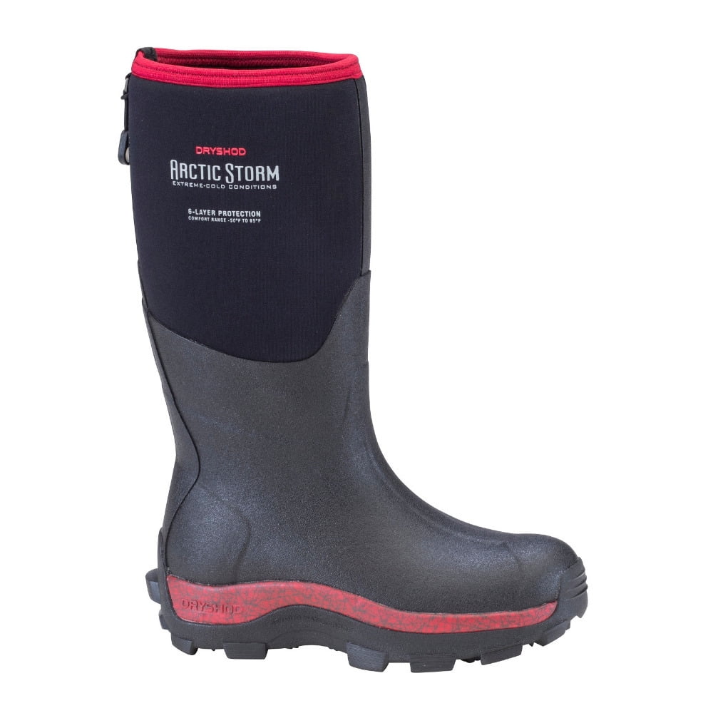 Women's Cut, Winter Black/Cranberry) Storm (Size 10, Hi Arctic Dryshod Boots