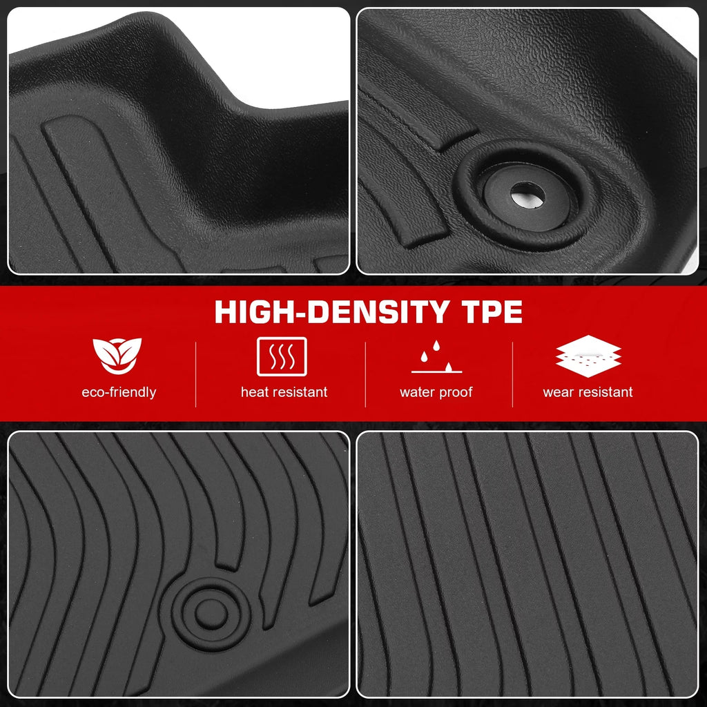 Protector Front Cover Mats Molded Mat Rear 2nd TPE Compatible Protection 3D Carpets Floor Boot Row HR-V, Cargo & 2023-2024 Honda With Pad 1st Weather All Liner Trunk Ikon Black Motorsports Tray