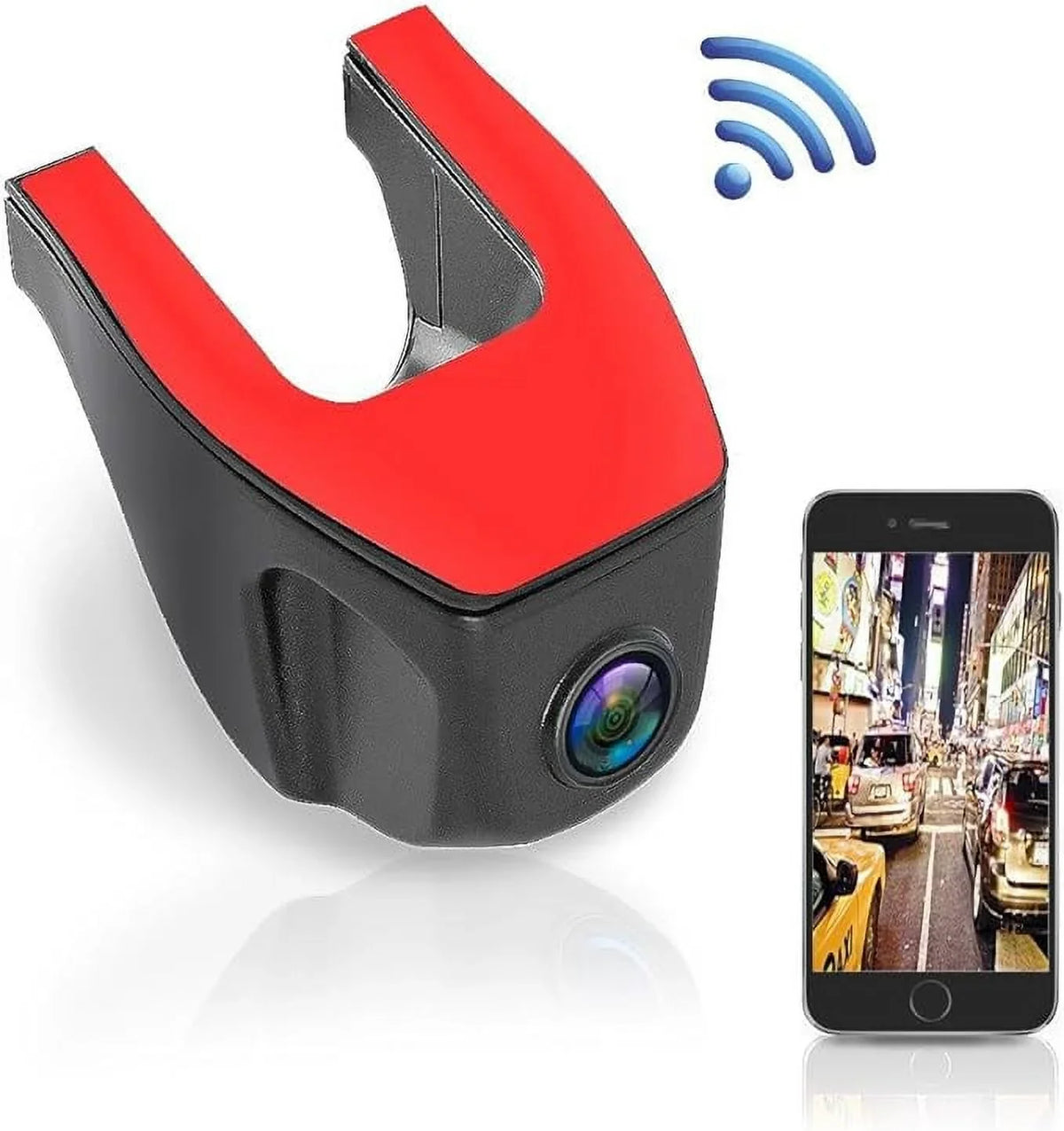 Dashboard Open Pyle Video - Wifi Cam RED/BLACK Dash 1080p Box HD Upgraded Car Camera -