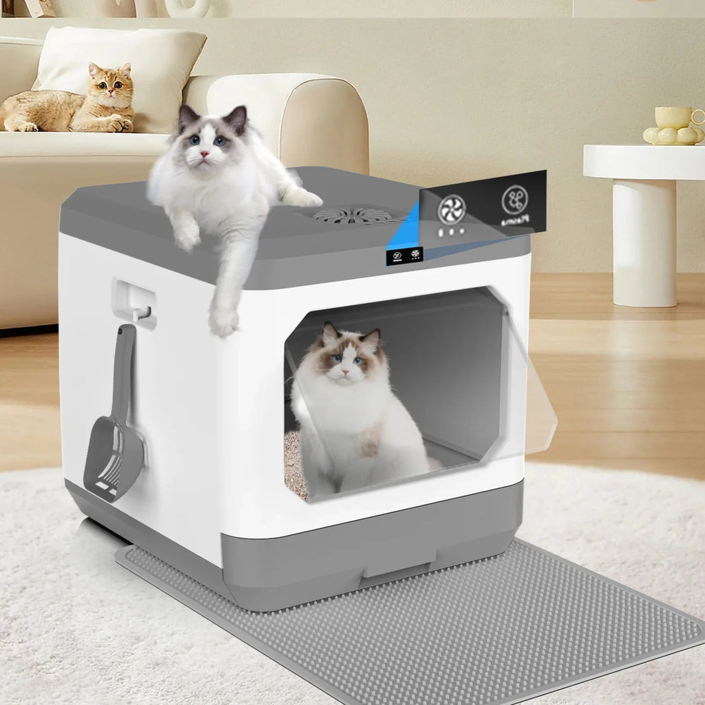 Cat Litter Cat Litter Cat Pan Enclosed Type Easy Litter Large Arcwares Cleaning Drawer Odor Box, And Cat Box Litter Enclosure Pottywith Removal, Scoop. Scoop, Furniture,