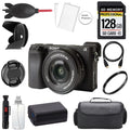 with Lens Bag+ 128GB Filter- UV Camera Digital + Kit Alpha Mirrorless Basic a6400 Sony + 16-50mm