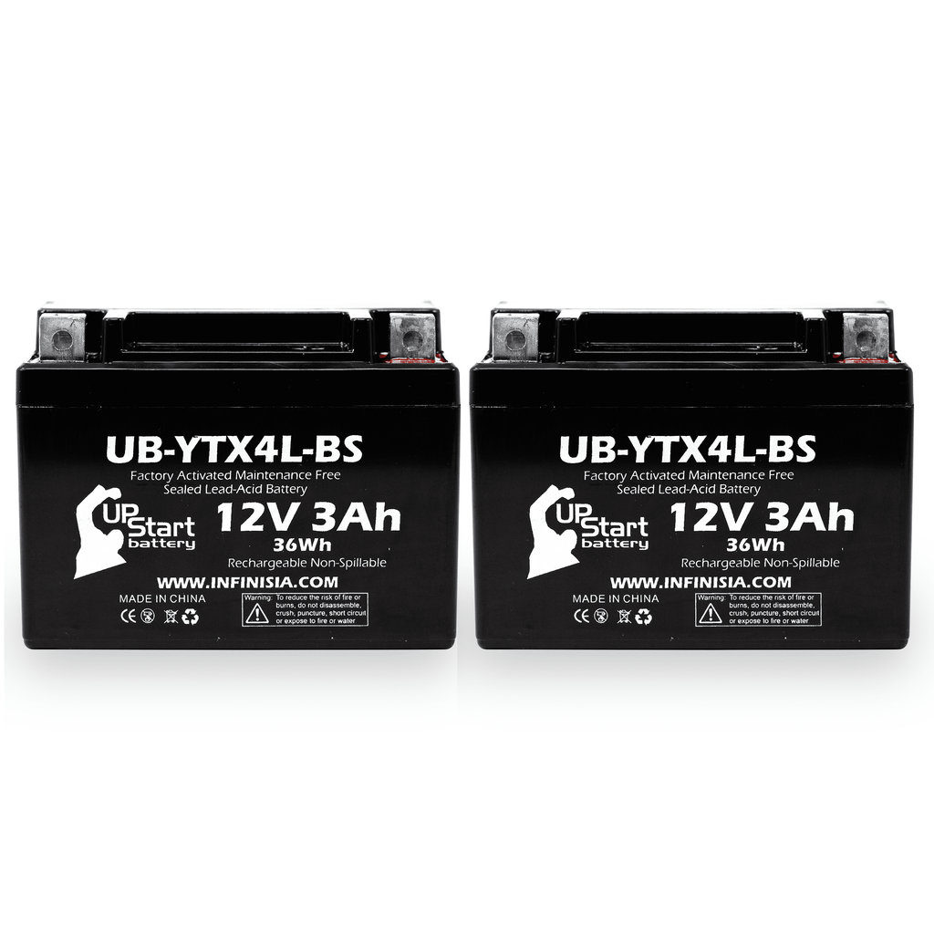 UB-YTX4L-BS Bombardier Maintenance 3Ah, 90CC 2-Pack Activated, Quest Factory - DS90, (Can-Am) 2008 Replacement Free, 12V, ATV DS90F, Battery