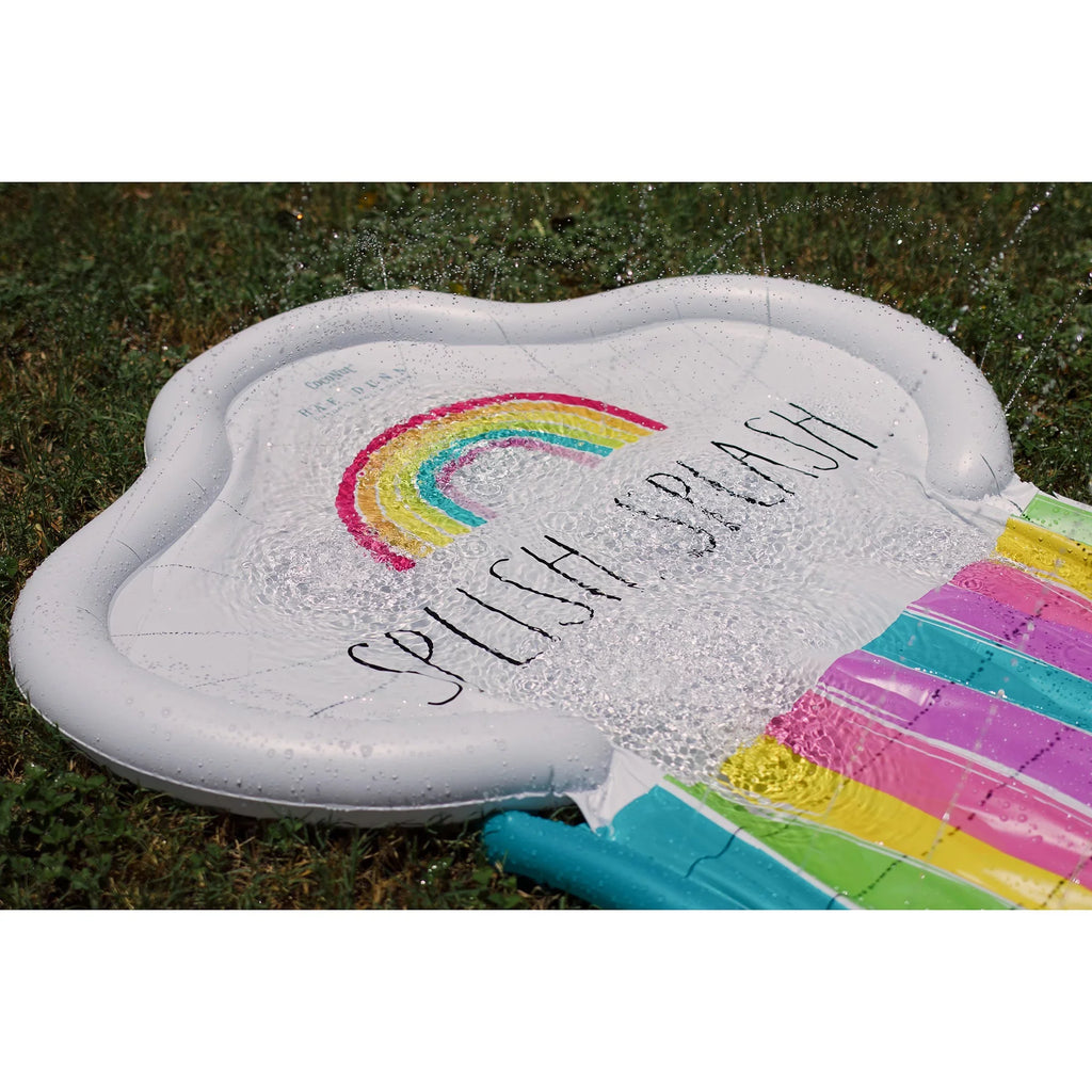Rae Rainbow Float, CocoNut Splish Water Splash Slide 5+ Slide Mat, -16 Durable Sliding Foot Ride Sprinkler, & Dunn: Age