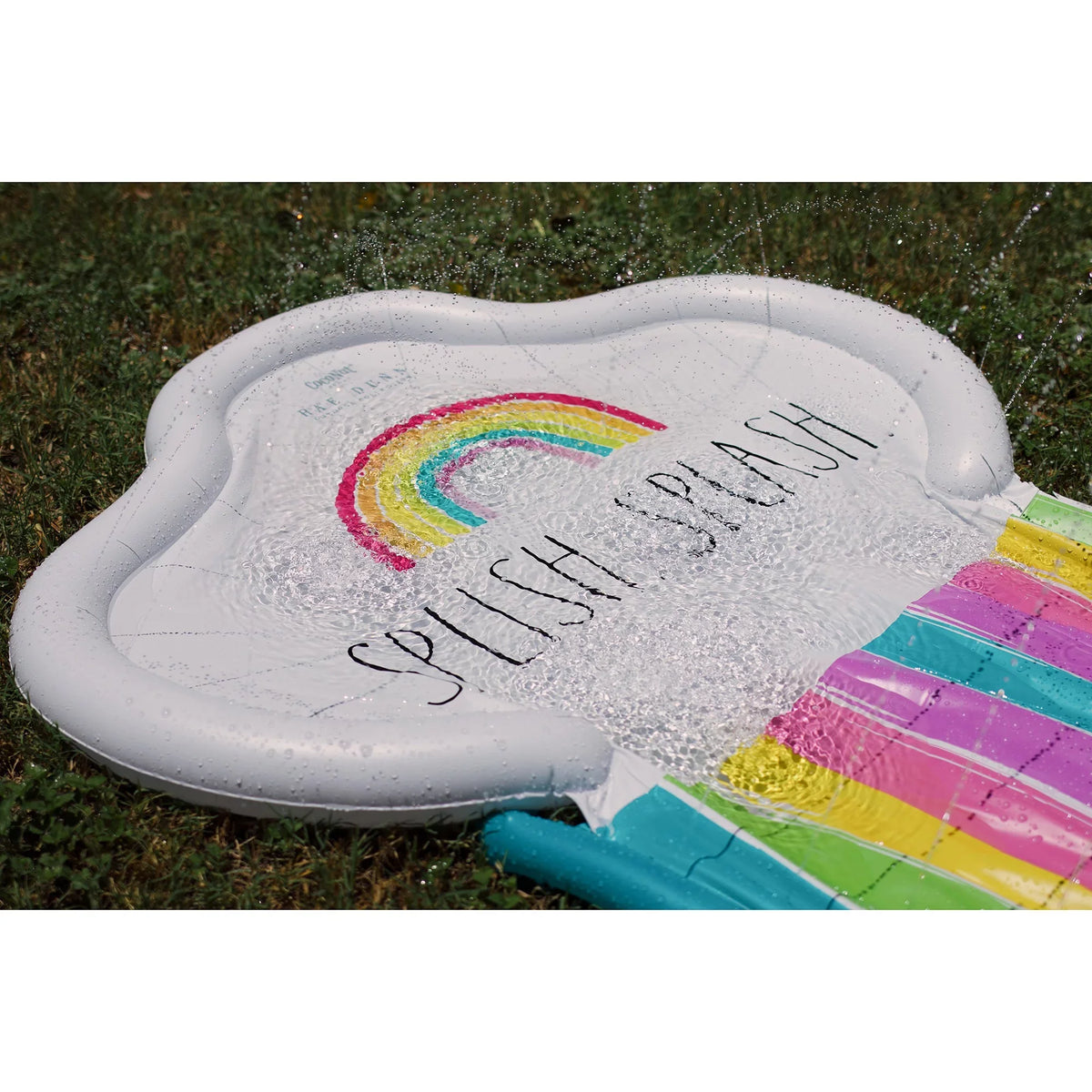 Rae Rainbow Float, CocoNut Splish Water Splash Slide 5+ Slide Mat, -16 Durable Sliding Foot Ride Sprinkler, & Dunn: Age