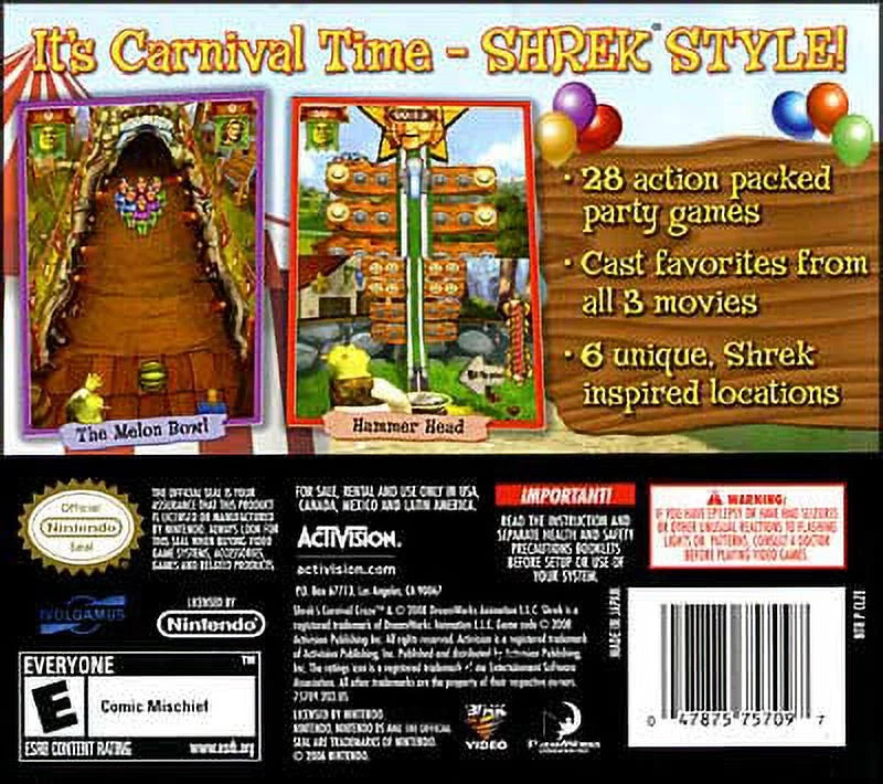 NDS CARNIVAL NLA ACTION SHREKS CRAZE
