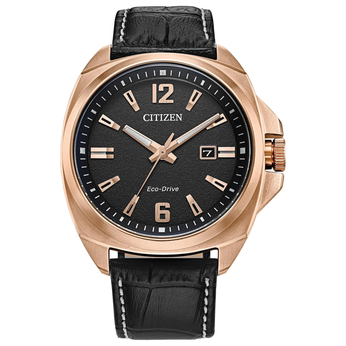 '- Citizen AW1723-02E Eco-Drive Watch Black Men's Strap Leather Endicott