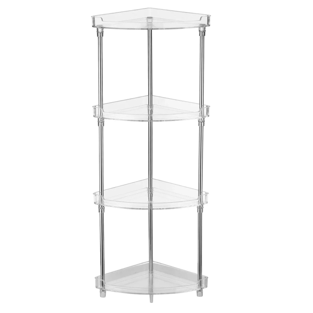 Free Organizing for Storage Caddy 2 Standing Stand 4-Tier Walmeck Corner Clear Countertops Shelves Bathroom Vanity