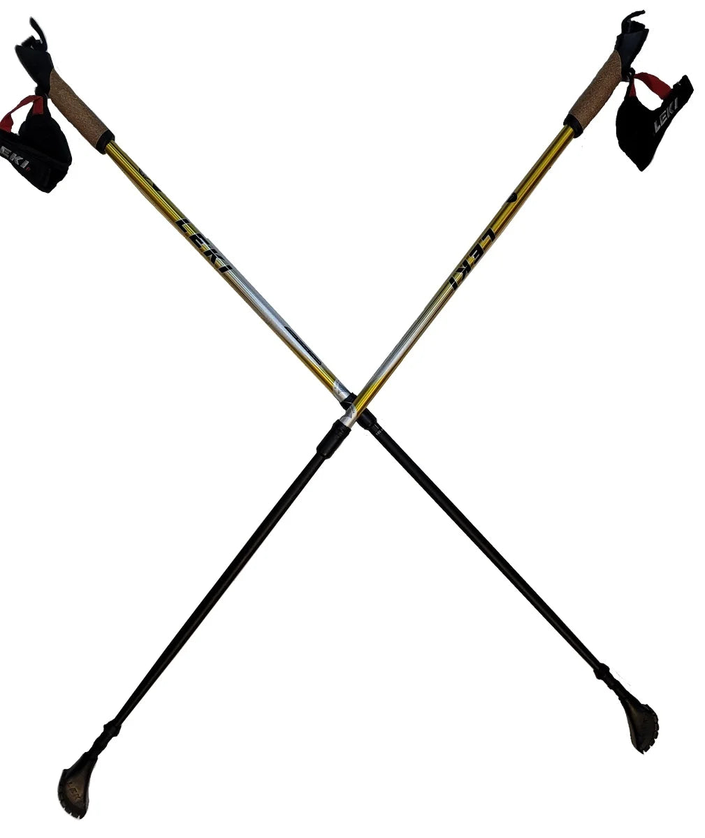 105cm-135cm LEKI Gold Trekking Grip Walking Nordic Pole Trainer