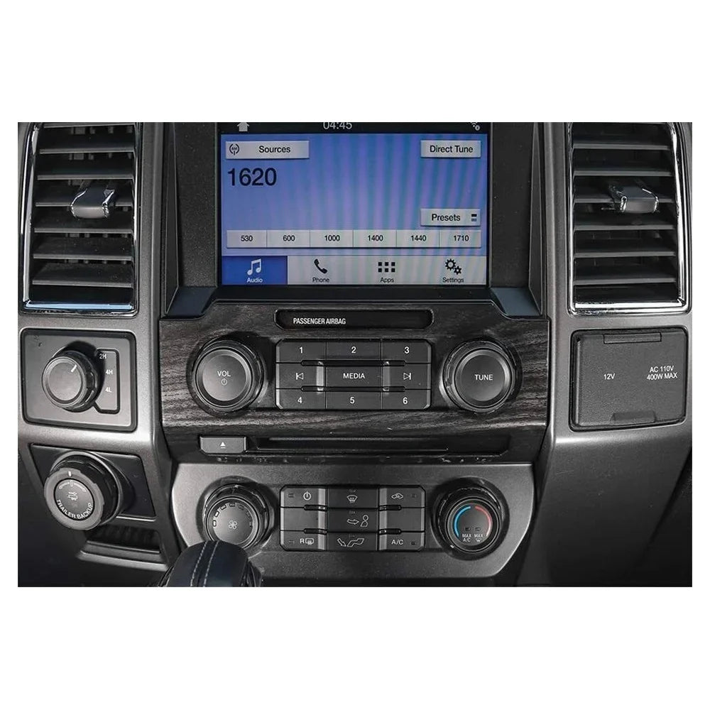 Accessories Trim Console Interior Center Black F150 Cover Teledu Kit Wood 15+