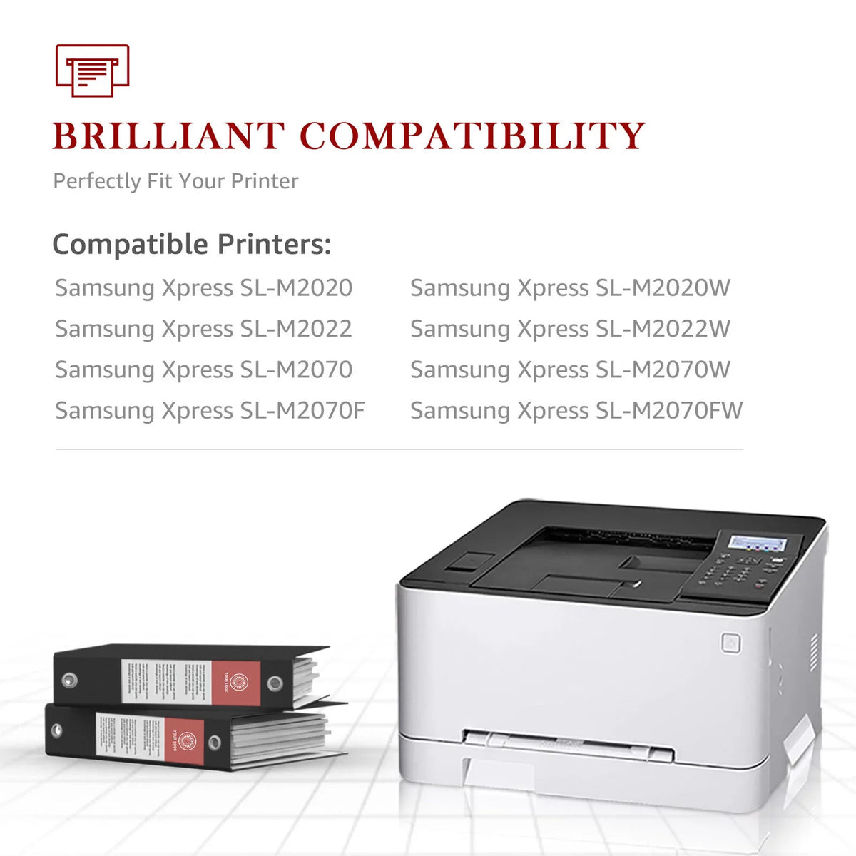 MLT-D111S MLT111S Toner Printer Compatible M2022W (Black) D111S M2026W for Xpress SLM2020W 111L 111S Samsung M2070FW 111S M2024 Cartridge 2-Pack MLT-D111S