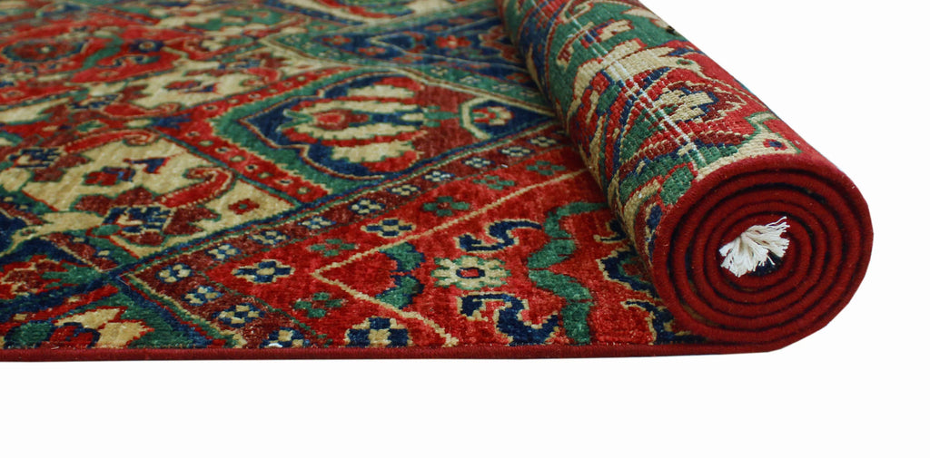 9'10" Aria Rug, x Reggie Red/Blue 7'11"