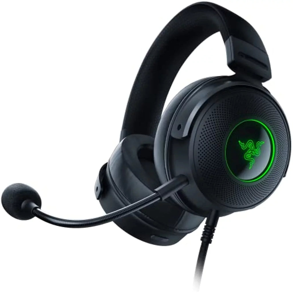 '- Memory Headset Hybrid - Spatial Titanium Mic Audio Gaming Usb - 50Mm Razer Cushions Kraken Leatherette Detachable Technology: V3 Fabric W/Haptic Thx Drivers Wired Foam & Triforce Hypersense