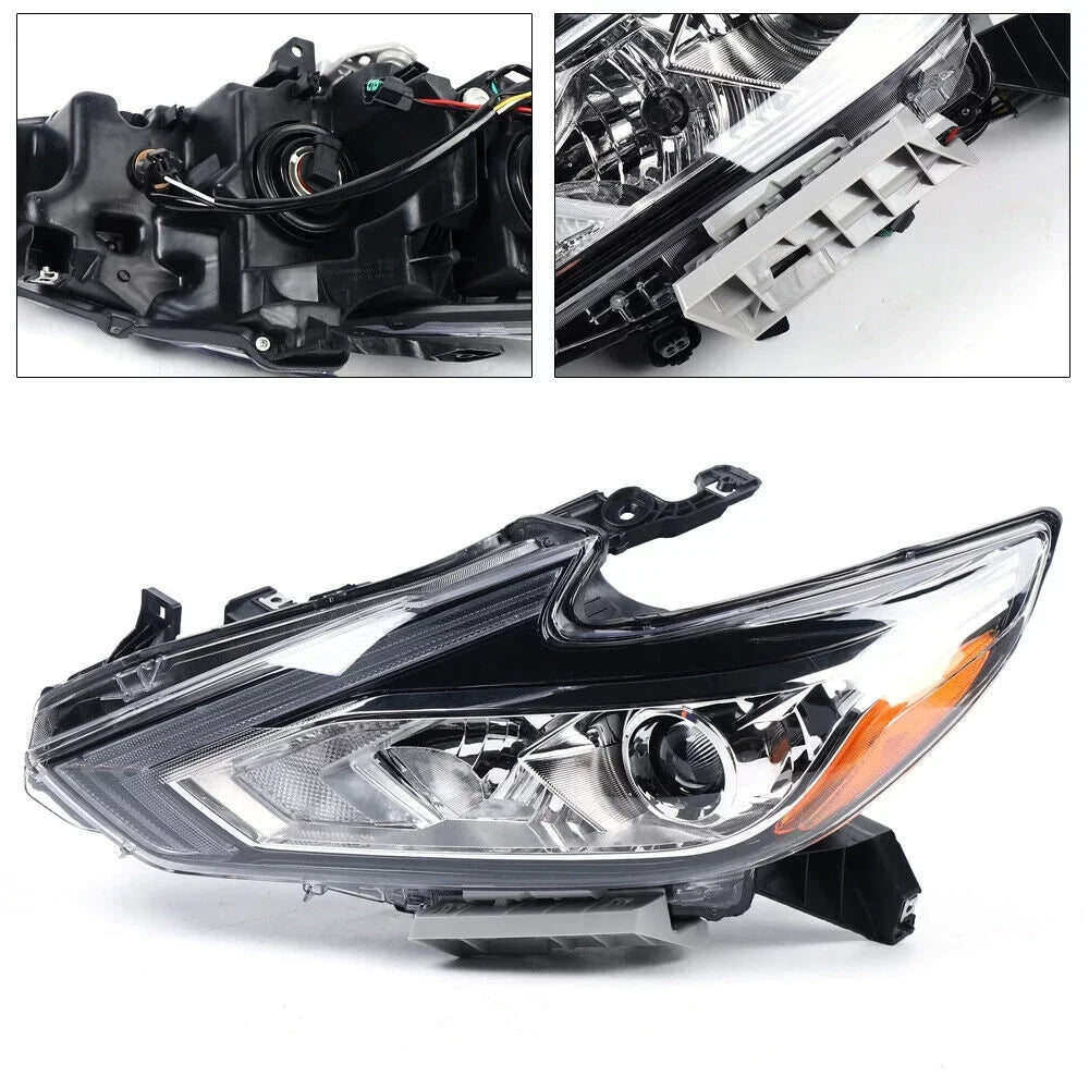 for Pair + 2018 Nissan Headlights Housing Left 2017 Right Chrome Altima 2016