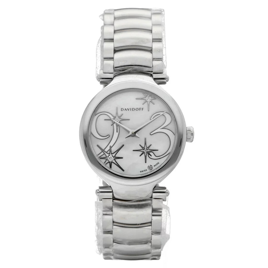 Stainless Quartz Watch Women's Davidoff 30mm of Steel Lady 21156 Pearl Mother
