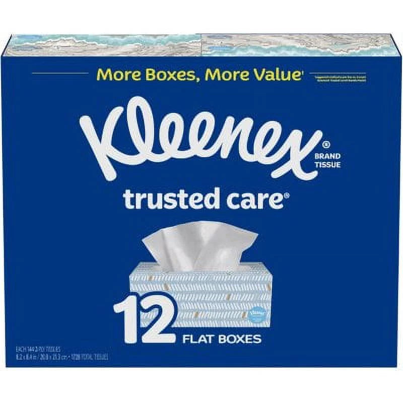 Trusted 12 Kleenex Care (144 Boxes tissues, Everyday Flat Tissues, Facial pk.)