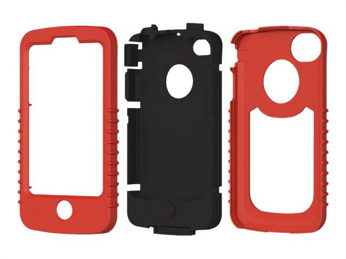 for cell Cyclops - 4S Trident Series polycarbonate - phone iPhone - - II 4, for case silicone, Protective Apple red