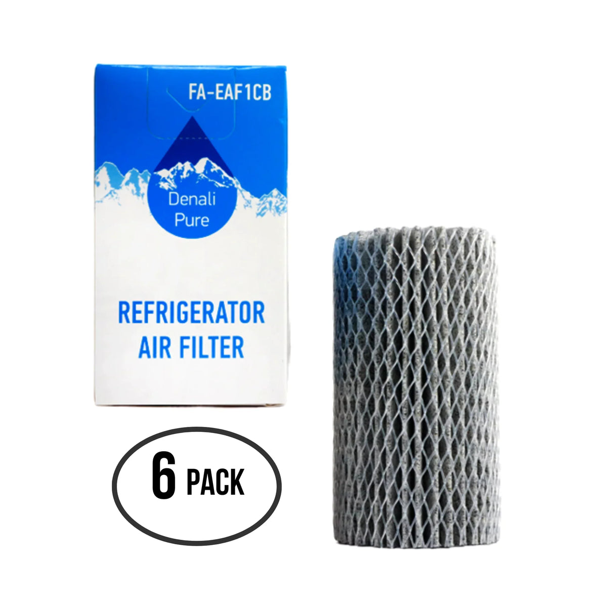 Electrolux Fridge Replacement Air 46-9917 Air for Refrigerator 6-Pack EI26SS55GS1 Filter EAF1CB, - with Filter Compatible Electrolux