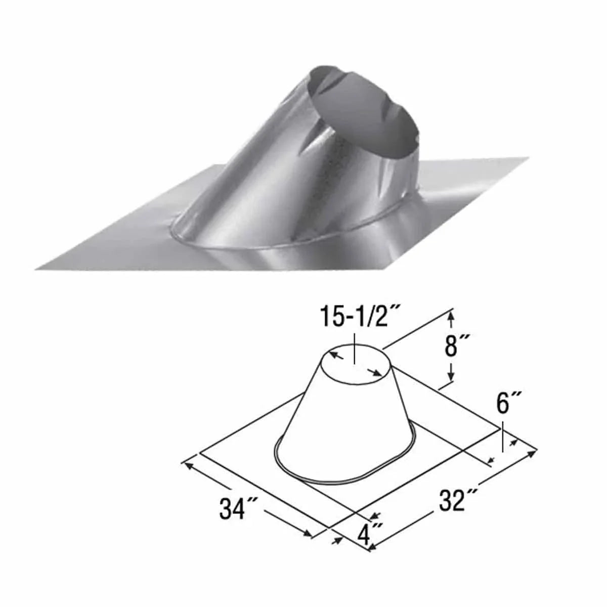 Galvanize 12 Collar Pitch 0/12-6/12 G Duratech Included Inch Flashing & Not M 12DT-F6 Storm Duravent