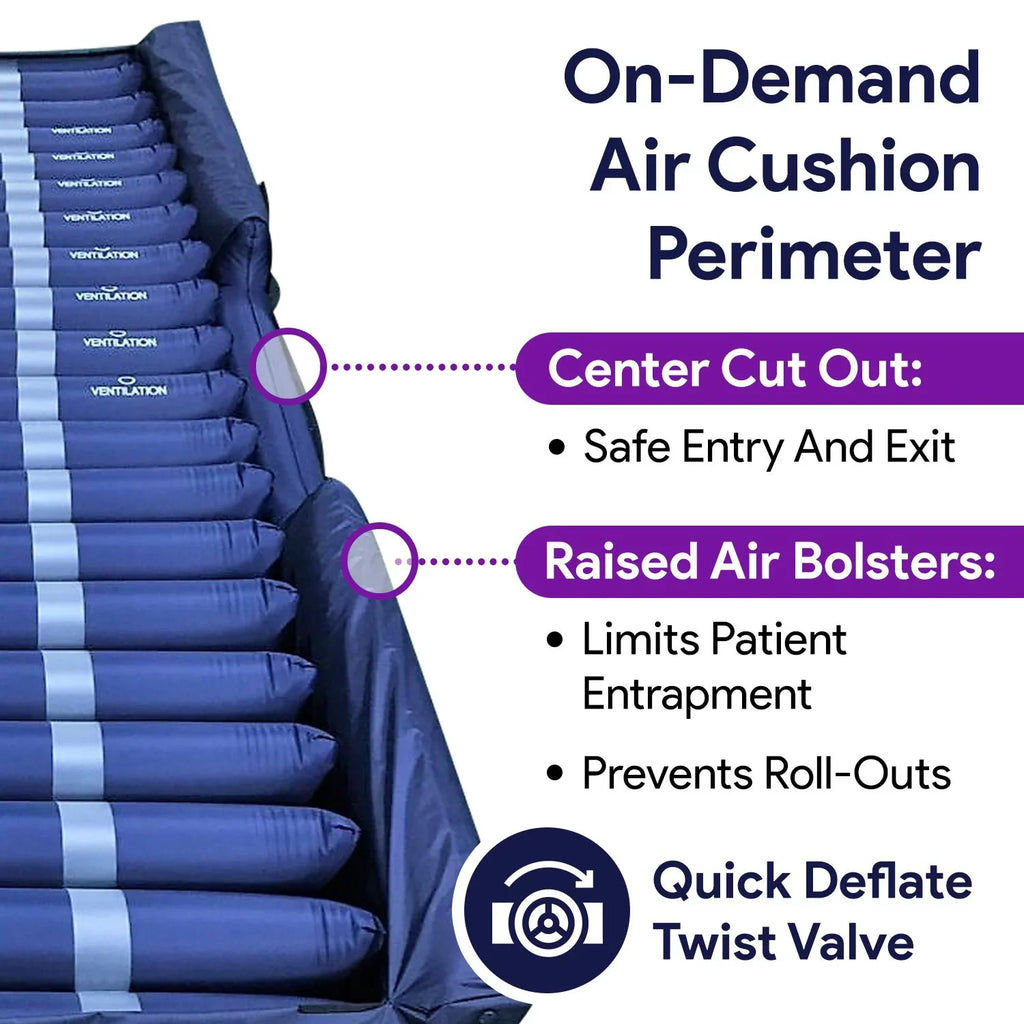 Bolsters x - & Proheal Alternating x Air Side 80” 36” Pump Stages Bariatric Air Low Air Mattress Pressure Loss I-IV 8/11" with