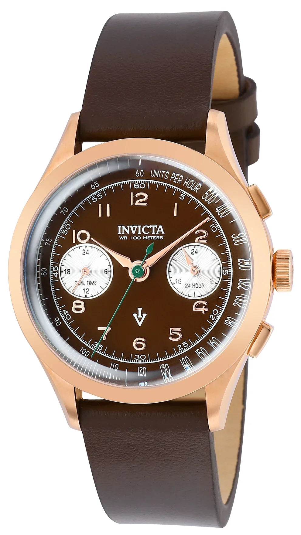 Watch Quartz Men's 37058 Brown Invicta Multifunction Vintage Dial