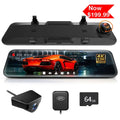 Car Mirror Camera, for View 12" Dash 2.5K Rearview Night 64GB Free Dash GPS Front Cam, Rear and Camera & Cam 4K WDR, Mirror WOLFBOX Dash Card Rear Vision, with