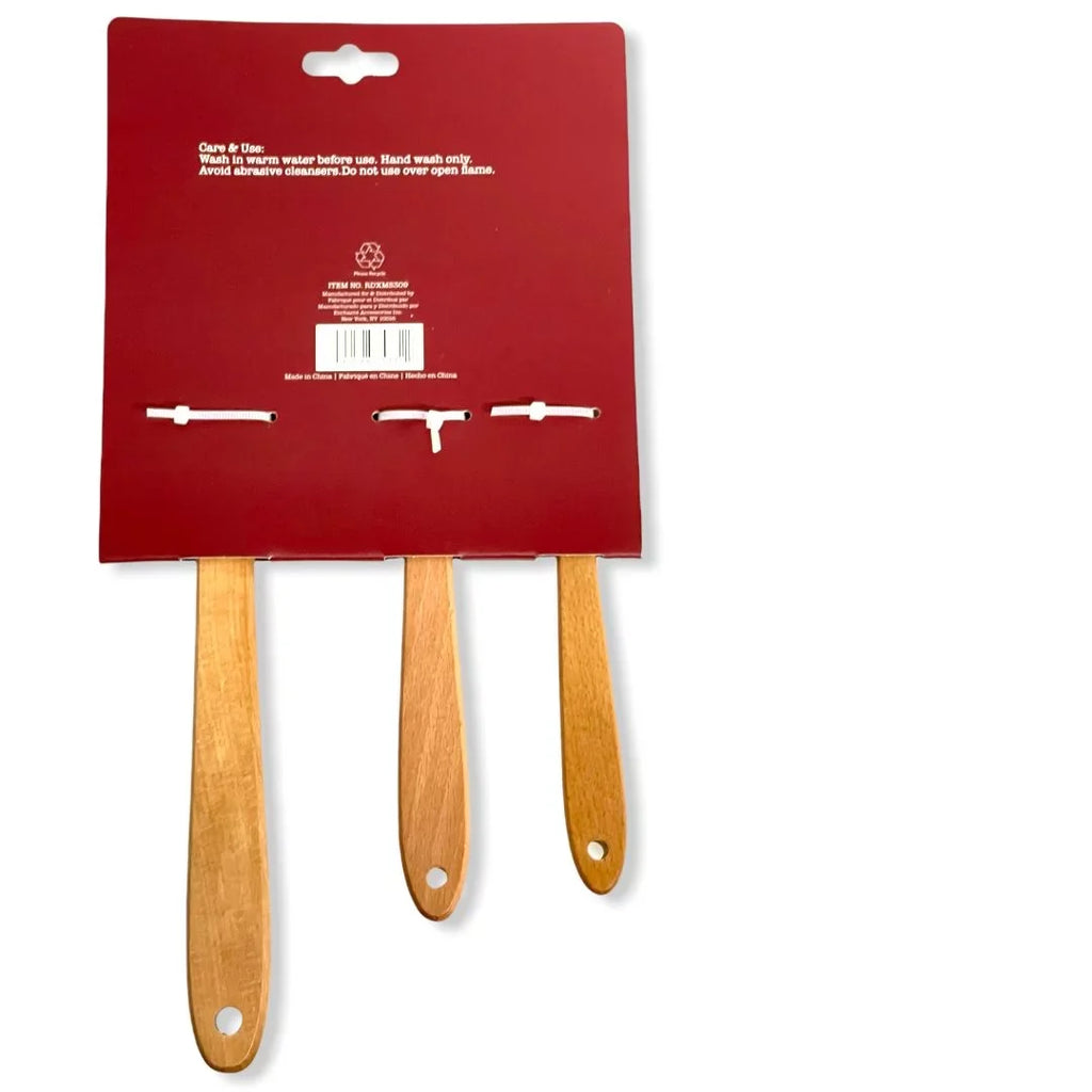 Rae Spatula Spatula Hard Wood Silicone Dunn LL Set Letter Handles Pc. 3 with