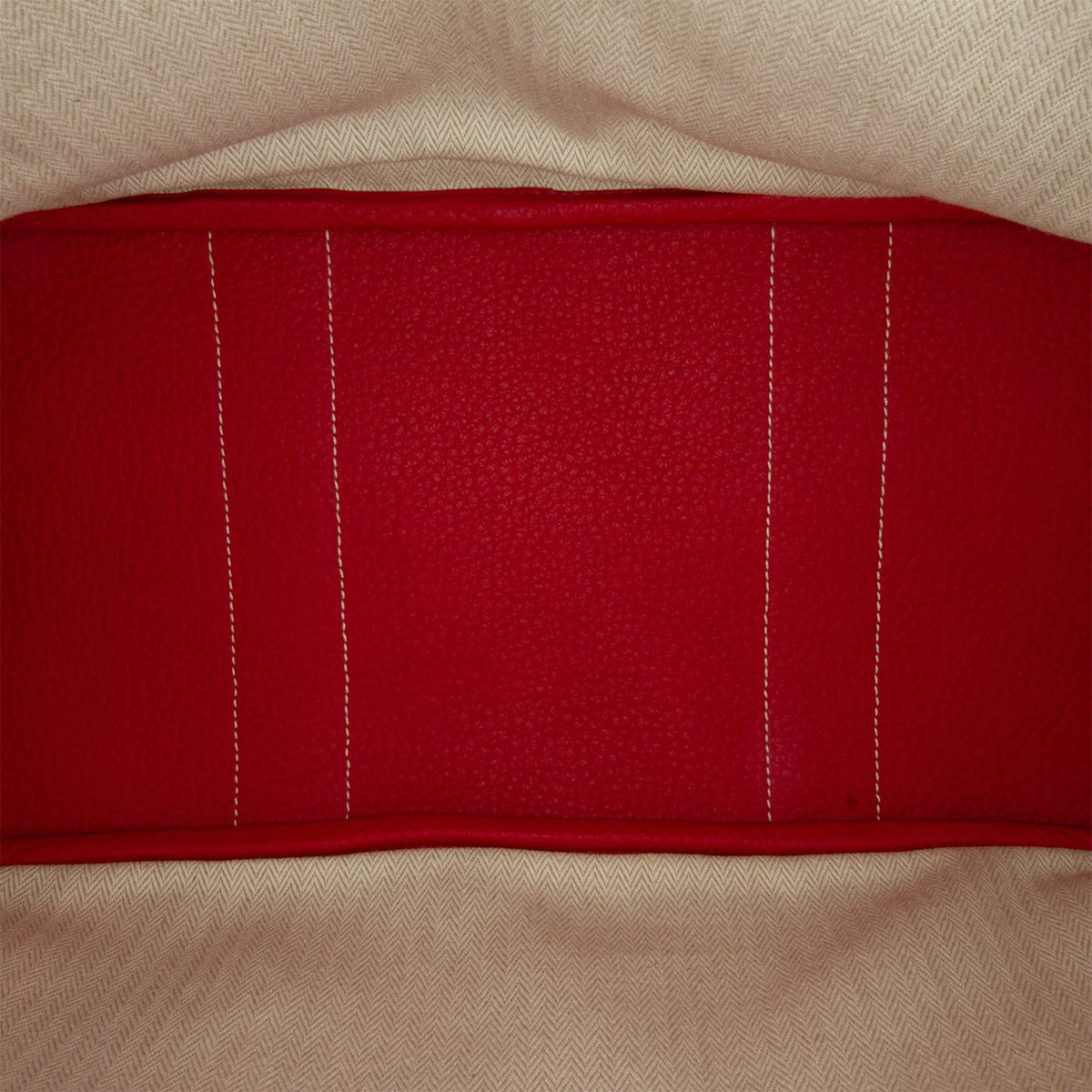 Leather Negonda Unisex Authenticated Garden Hermès Party Red (Good) Calf Pre-Owned Bag 36 Tote