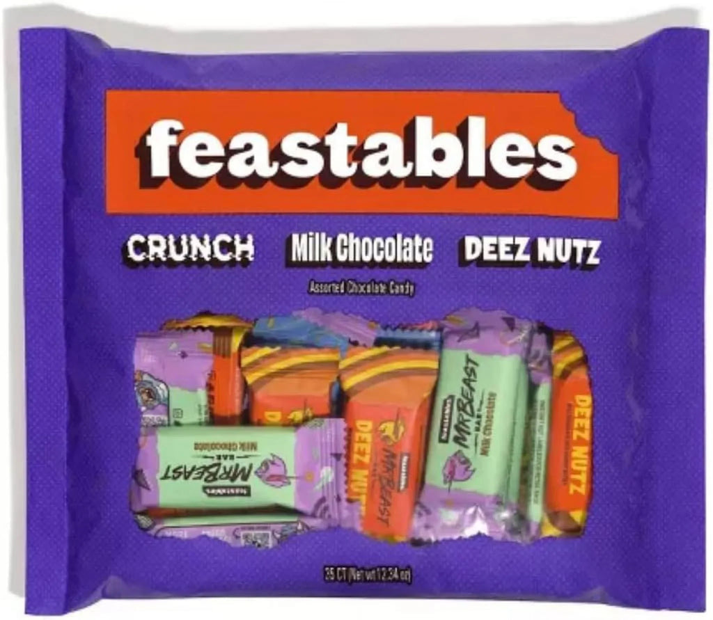 50 Mini Chocolate Beast Bars Of Feastables Bag Mr.