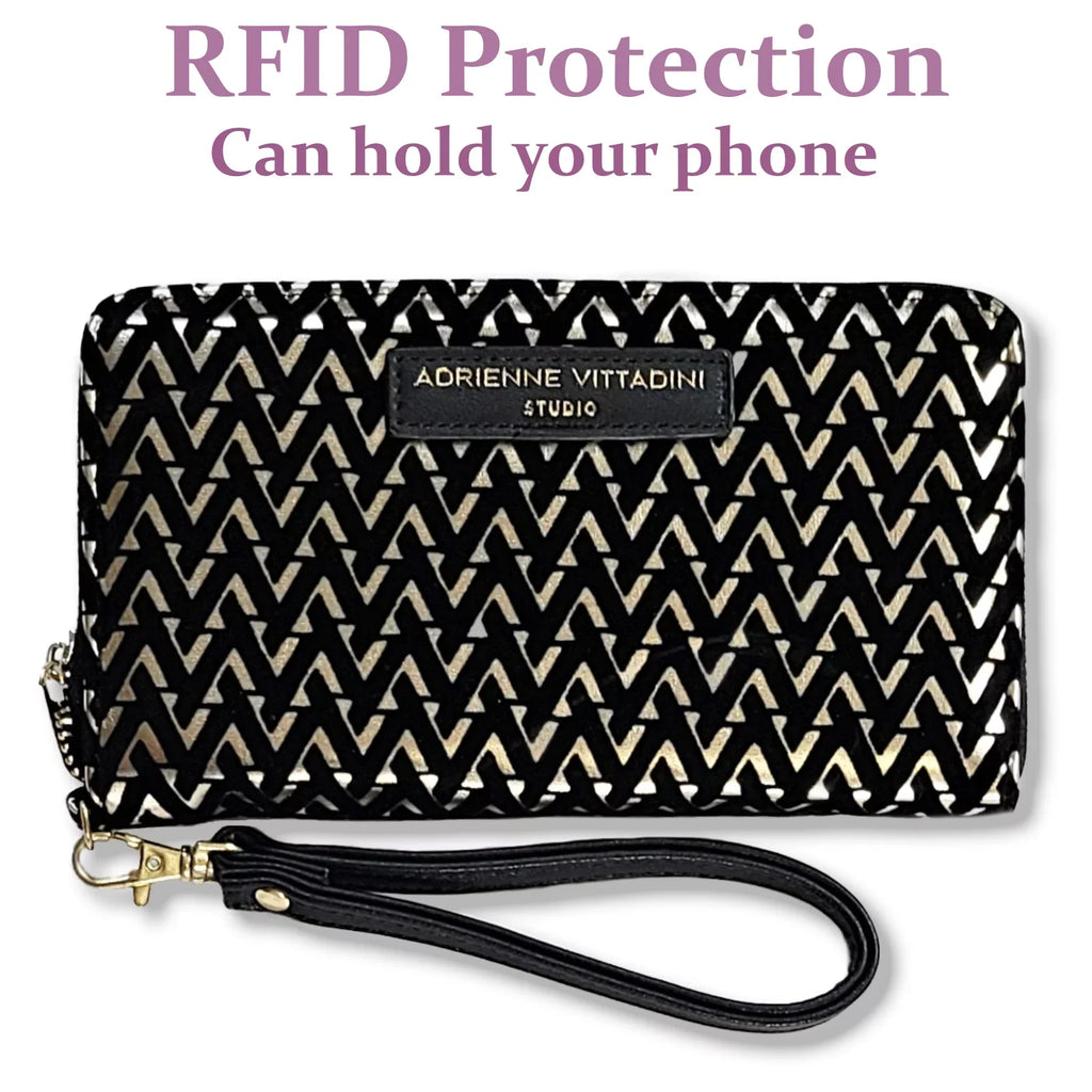 Case Texture Velvet Phone Adrienne Vittadini Wallet RFID Wristlet