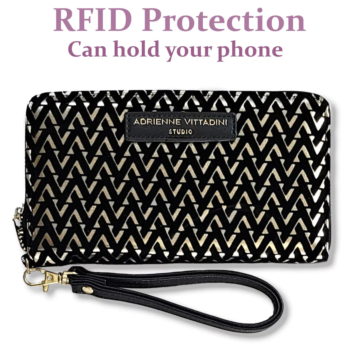 Case Texture Velvet Phone Adrienne Vittadini Wallet RFID Wristlet