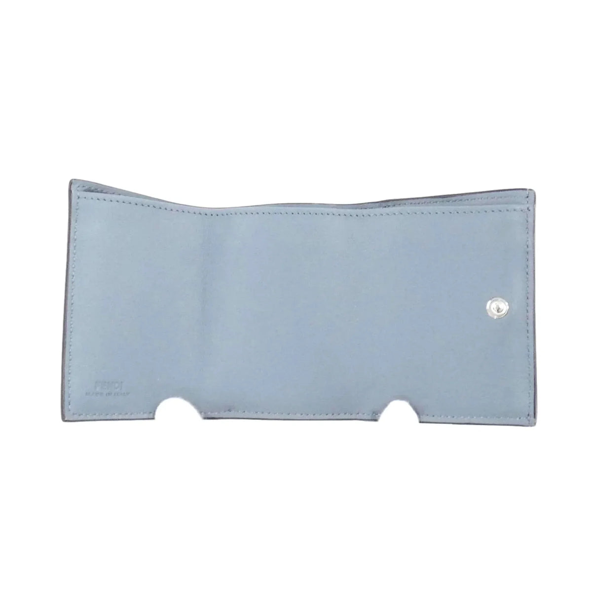 Trifold Leather Wallet Selleria Blue Micro Sky Fendi