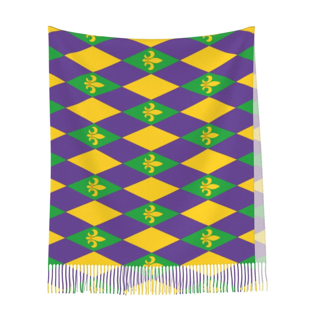Mardi Large Print Wrap For Soft Gifts- Elegant Scarves Art Bingfone Winter Warm Women Gras Feel Cashmere Scarf Shawl