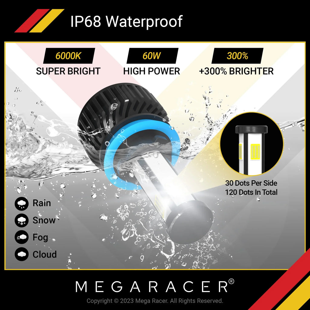 Racer BMW Light 2015 12V 16 60W Coupe Gran White 15 Fog 6000K xDrive 428i Diamond Coupe 4 Headlight H8 Sided BMW Replacement Mega 2016 10000LM Bulbs Automotive Gran xDrive LED 428i H9 H11